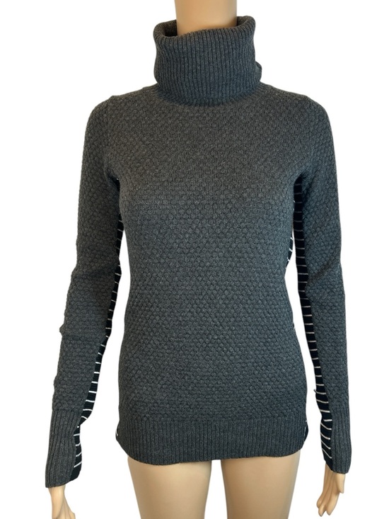 Athleta Sweaters - Athleta Merino Wool Marina Charcoal Gray Ribbed Turtleneck Sweater size S